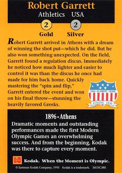 1995 Kodak A Century of Olympic Excellence #NNO Robert Garrett Back