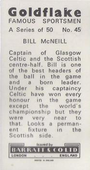 1971 Barratt & Co. Famous Sportsmen #45 Billy McNeill Back