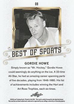 2018 Leaf Best of Sports #08 Gordie Howe Back