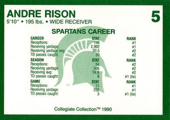1990 Collegiate Collection Michigan State Spartans - Promos #5 Andre Rison Back
