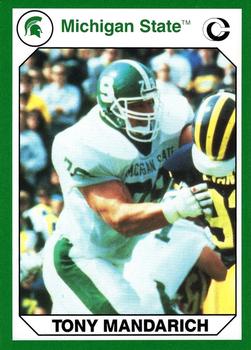 1990 Collegiate Collection Michigan State Spartans - Promos #8 Tony Mandarich Front