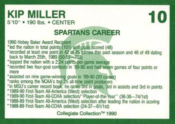 1990 Collegiate Collection Michigan State Spartans - Promos #10 Kip Miller Back