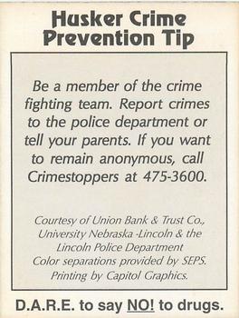 1994-95 Nebraska Cornhuskers Police #NNO Jaron Boone Back