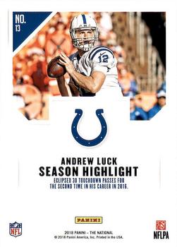 2018 Panini National Convention #13 Andrew Luck Back