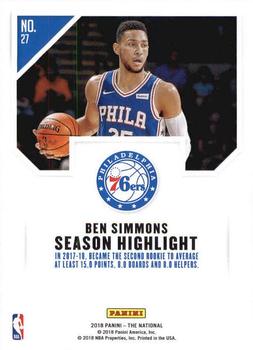 2018 Panini National Convention #27 Ben Simmons Back