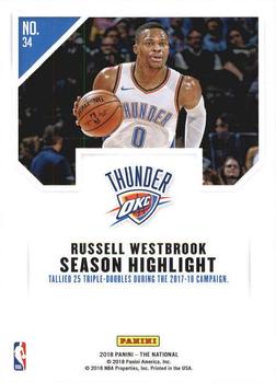 2018 Panini National Convention #34 Russell Westbrook Back