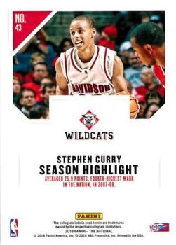 2018 Panini National Convention #43 Stephen Curry Back
