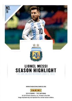 2018 Panini National Convention #78 Lionel Messi Back