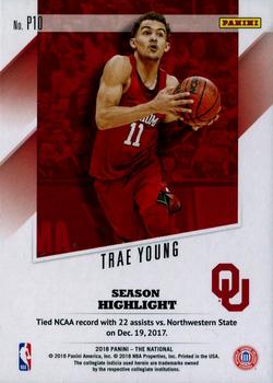 2018 Panini National Convention - NBA Prospects #P10 Trae Young Back