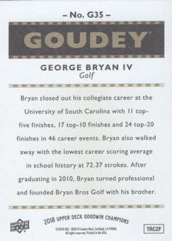 2018 Upper Deck Goodwin Champions - Goudey #G35 George Bryan IV Back