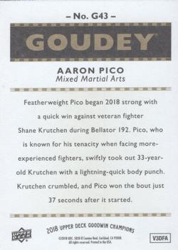 2018 Upper Deck Goodwin Champions - Goudey #G43 Aaron Pico Back