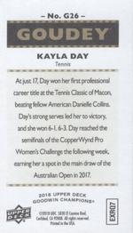 2018 Upper Deck Goodwin Champions - Goudey Minis #G26 Kayla Day Back