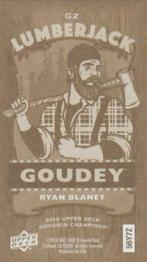 2018 Upper Deck Goodwin Champions - Goudey Minis Wood Lumberjack #G2 Ryan Blaney Back