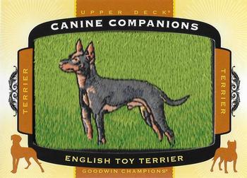 2018 Upper Deck Goodwin Champions - Canine Companions Manufactured Patch #CC114 English Toy Terrier Front