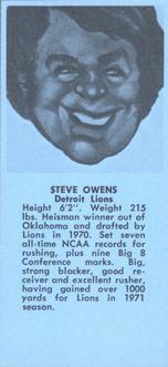 1973 Little Caesars Sports Calendar #NNO Steve Owens Front