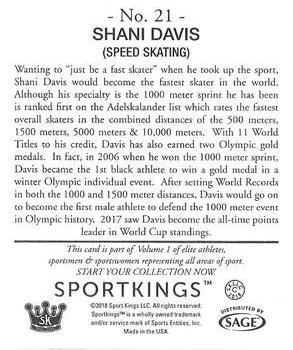 2018 Sportkings - Mini #21 Shani Davis Back