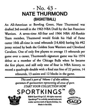 2018 Sportkings - Mini #43 Nate Thurmond Back