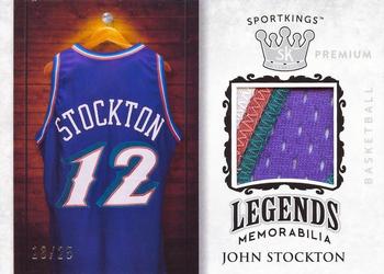 2018 Sportkings - Legends Premium Memorabilia Silver #LPM-12 John Stockton Front