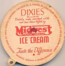 1937 Dixie Ice Cream Lids #NNO Gene Autry Back