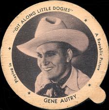 1937 Dixie Ice Cream Lids #NNO Gene Autry Front