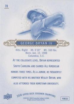 2018 Upper Deck Goodwin Champions - Royal Blue #78 George Bryan IV Back
