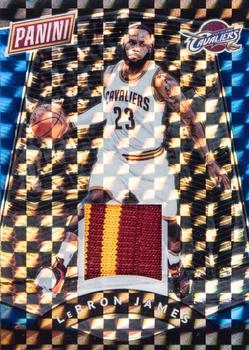 2017 Panini National Convention VIP - Blue Mosaic Prizm Relics #37 LeBron James Front