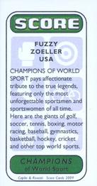 2009 Caplin & Rosetti Champions of World Sport Series 2 #NNO Fuzzy Zoeller Back