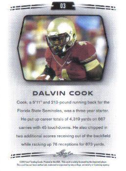 2017 Leaf Retail Exclusive #03 Dalvin Cook Back