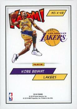 2018 Panini Kaboom! - Gold #K-KB Kobe Bryant Back