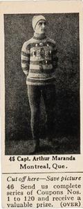 1924-25 Dominion Chocolate Athletic Stars (V31) #46 Arthur Maranda Front