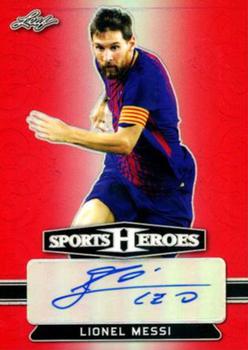 2018 Leaf Metal Sports Heroes - Red #BA-LM2 Lionel Messi Front