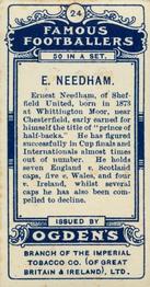 1908 Ogden's Famous Footballers #24 Ernest Needham Back