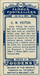 1908 Ogden's Famous Footballers #32 C. M. Veitch Back