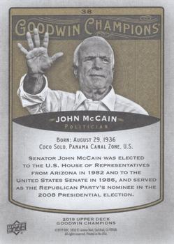 2019 Upper Deck Goodwin Champions #38 John McCain Back