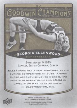2019 Upper Deck Goodwin Champions #87 Georgia Ellenwood Back