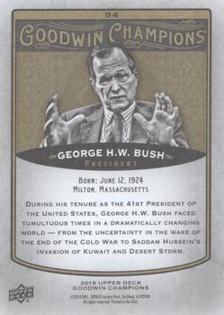 2019 Upper Deck Goodwin Champions #94 George H.W. Bush Back