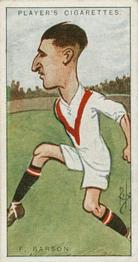 1926 Player's Footballers Caricatures by Rip #2 Frank Barson Front