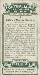 1926 Player's Footballers Caricatures by Rip #4 Charles Murray Buchan Back