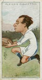 1926 Player's Footballers Caricatures by Rip #32 W.J.A. Davies Front