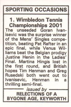 2002 Reflections of a Bygone Age - Sporting Occasions #1 Wimbledon Tennis Championships 2001 Back