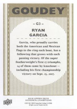 2019 Upper Deck Goodwin Champions - Goudey #G3 Ryan Garcia Back