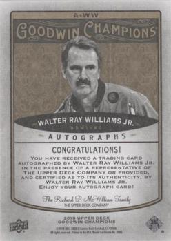 2019 Upper Deck Goodwin Champions - Autographs #A-WW Walter Ray Williams Jr. Back