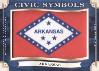 2019 Upper Deck Goodwin Champions - Civic Symbols Manufactured Patches #USF-25 Arkansas Front