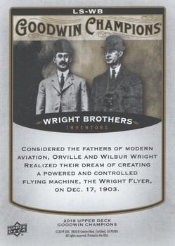 2019 Upper Deck Goodwin Champions - Splash of Color 3-D Lenticular #LS-WB Wright Brothers Back