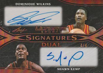 2019 Leaf Ultimate Sports - Ultimate Signatures 2 #US2-06 Dominique Wilkins / Shawn Kemp Front