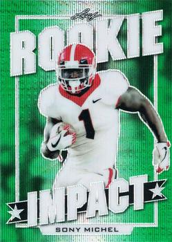 2019 Leaf Best of Sports - Rookie Impact Green Wave #15 Sony Michel Front
