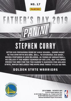 2019 Panini Father's Day #17 Stephen Curry Back