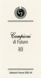 2003-04 Firenze Campioni di Futuro (Future Stars) #40 Emeka Okafor Back