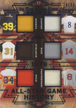 2019 Leaf In the Game Used - All-Star Game History 6 Relics #ASG-05 Dave Parker / Gary Carter / Dave Winfield / Jim Rice / Nolan Ryan / Carl Yastrzemski Front