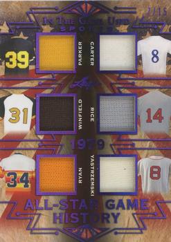 2019 Leaf In the Game Used - All-Star Game History 6 Relics Purple #ASG-05 Dave Parker / Gary Carter / Dave Winfield / Jim Rice / Nolan Ryan / Carl Yastrzemski Front
